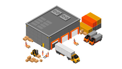 Warehouse Isometric Illustration